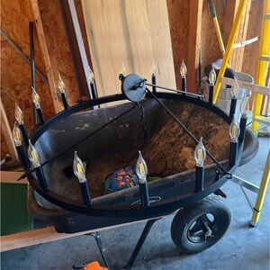 Amazon Black Wagon Wheel Chandelier